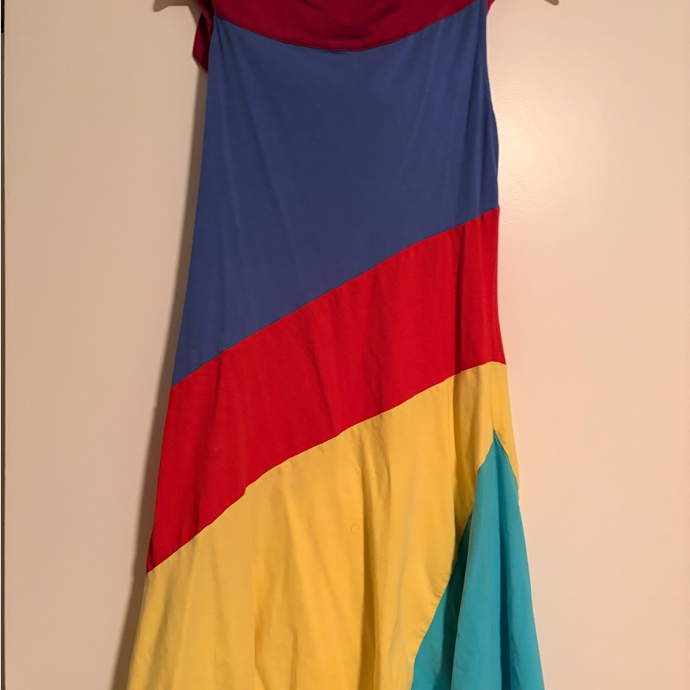 Color block Rainbow Dress Target - Steven Burrows off the shoulder Medium